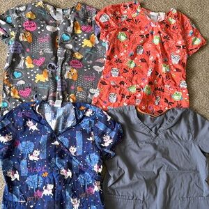 Disney Scrub Nurse RN Top Set Of 4